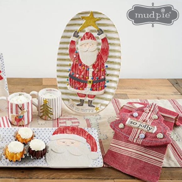 Mud Pie Other - Mud Pie Christmas Tree Pot Holder & Towel Set- So Jolly